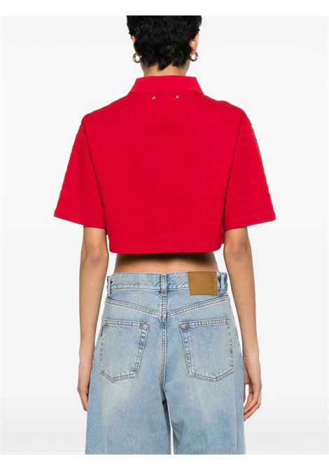 Red Golden Club-embroidered polo top Golden goose - women GOLDEN GOOSE | GWP02190P00187940512